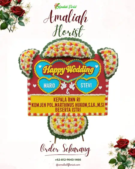 Papan Bunga Pernikahan Raman Endra